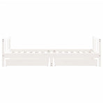 Kids Bed Frame with Drawers White 90x190 cm Solid Wood Pine, image 6