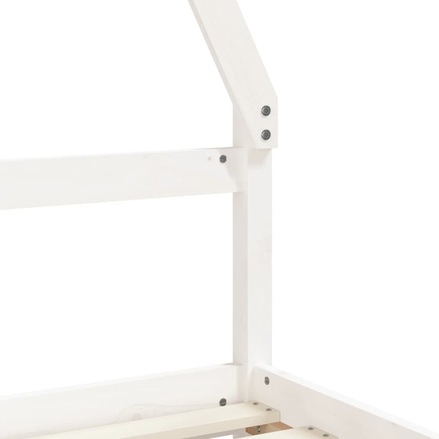 Kids Bed Frame with Drawers White 90x190 cm Solid Wood Pine, image 8