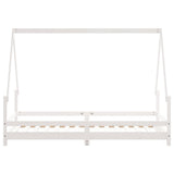 Kids Bed Frame White 90x190 cm Solid Wood Pine