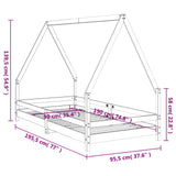 Kids Bed Frame White 90x190 cm Solid Wood Pine - Extra Image