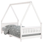 Kids Bed Frame White 90x190 cm Solid Wood Pine