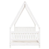 Kids Bed Frame White 90x190 cm Solid Wood Pine
