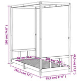 Kids Bed Frame 90x190 cm Solid Wood Pine - Extra Image