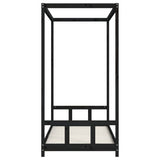 Kids Bed Frame Black 90x190 cm Solid Wood Pine