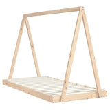 Kids Bed Frame 90x190 cm Solid Wood Pine - Side View