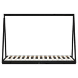 Kids Bed Frame Black 90x190 cm Solid Wood Pine