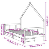 Kids Bed Frame with Drawers 90x190 cm Solid Wood Pine - Extra Image