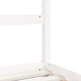 Kids Bed Frame with Drawers White 90x190 cm Solid Wood Pine - Low Angle