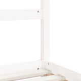 Kids Bed Frame White 92x187 cm Single Solid Wood Pine - Close-Up Angle