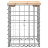 Garden Bench Gabion Design 33x31x42 cm Solid Wood Pine - Side View