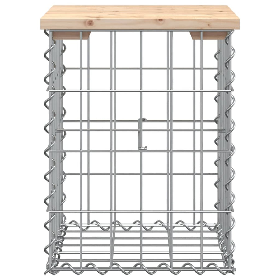 Garden Bench Gabion Design 33x31x42 cm Solid Wood Pine