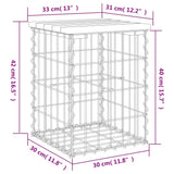 Garden Bench Gabion Design 33x31x42 cm Solid Wood Douglas