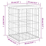 Garden Bench Gabion Design 33x31x42 cm Impregnated Wood Pine