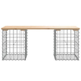 Garden Bench Gabion Design 103x31x42 cm Solid Wood Pine