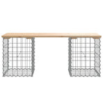 Garden Bench Gabion Design 103x31x42 cm Solid Wood Pine
