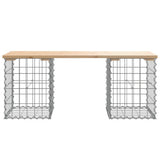 Garden Bench Gabion Design 103x31x42 cm Solid Wood Pine - 45-Degree Angle