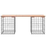 Garden Bench Gabion Design 103x31x42 cm Solid Wood Douglas