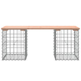 Garden Bench Gabion Design 103x31x42 cm Solid Wood Douglas - Side View