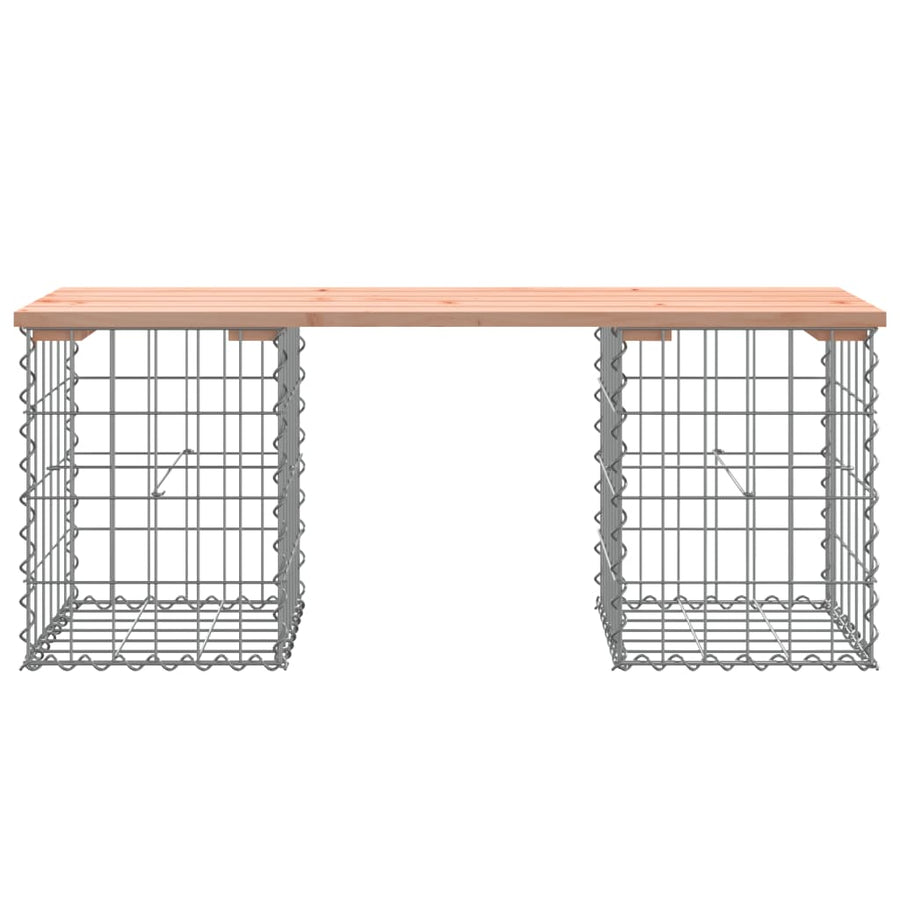 Garden Bench Gabion Design 103x31x42 cm Solid Wood Douglas
