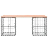 Garden Bench Gabion Design 103x31x42 cm Solid Wood Douglas