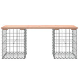 Garden Bench Gabion Design 103x31x42 cm Solid Wood Douglas - 45-Degree Angle