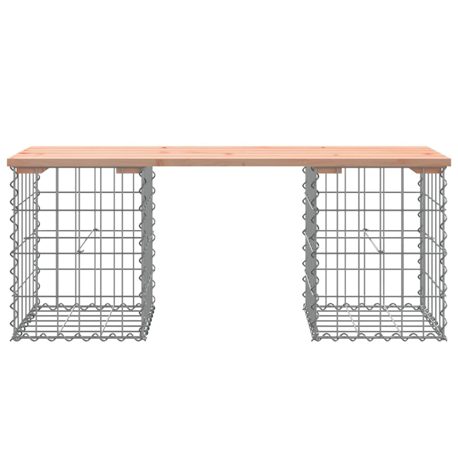 Garden Bench Gabion Design 103x31x42 cm Solid Wood Douglas