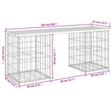 Garden Bench Gabion Design 103x31x42 cm Solid Wood Douglas