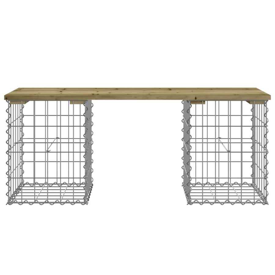 Garden Bench Gabion Design 103x31x42 cm Impregnated Wood Pine