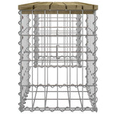 Garden Bench Gabion Design 103x31x42 cm Impregnated Wood Pine - Top-Down View