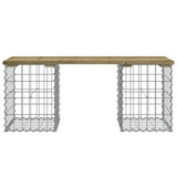 Garden Bench Gabion Design 103x31x42 cm Impregnated Wood Pine - 45-Degree Angle