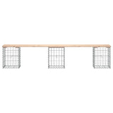 Garden Bench Gabion Design 203x31x42 cm Solid Wood Pine