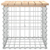 Garden Bench Gabion Design 43x44x42 cm Solid Wood Pine - Top-Down View