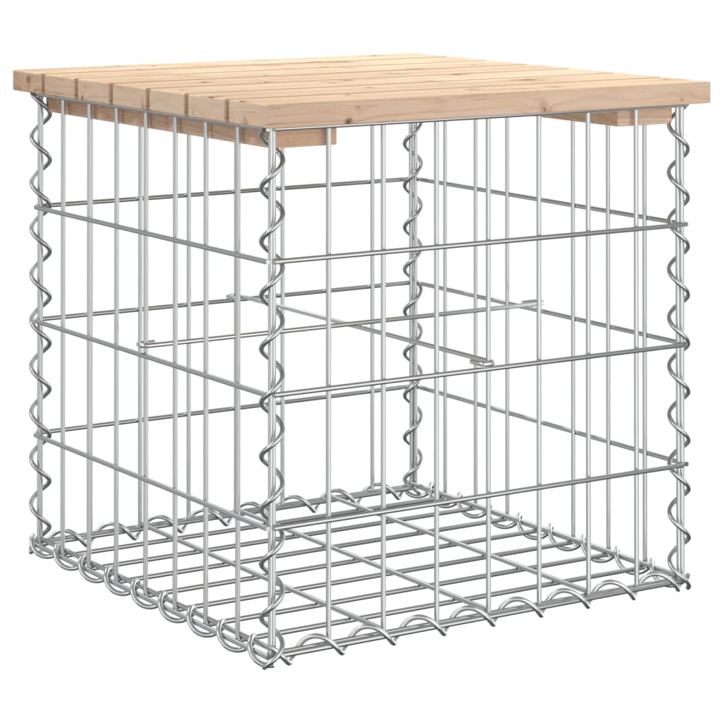 Garden Bench Gabion Design 43x44x42 cm Solid Wood Pine