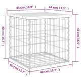 Garden Bench Gabion Design 43x44x42 cm Solid Wood Pine