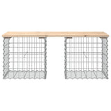 Garden Bench Gabion Design 103x44x42 cm Solid Wood Pine - Side View