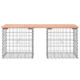 Garden Bench Gabion Design 103x44x42 cm Solid Wood Douglas - Side View