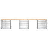 Garden Bench Gabion Design 203x44x42 cm Solid Wood Pine