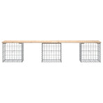 Garden Bench Gabion Design 203x44x42 cm Solid Wood Pine