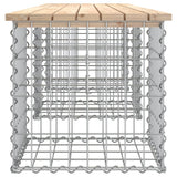 Garden Bench Gabion Design 203x44x42 cm Solid Wood Pine