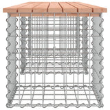 Garden Bench Gabion Design 203x44x42 cm Solid Wood Douglas - Top-Down View
