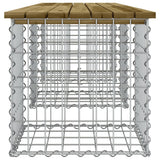 Garden Bench Gabion Design 203x44x42 cm Impregnated Wood Pine - Top-Down View