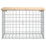 Garden Bench Gabion Design 63x31.5x42 cm Solid Wood Pine