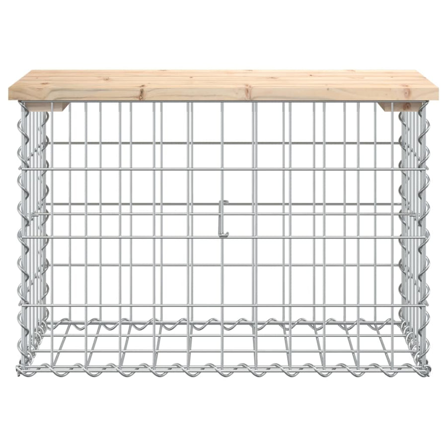 Garden Bench Gabion Design 63x31.5x42 cm Solid Wood Pine