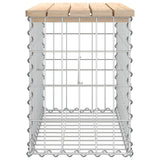 Garden Bench Gabion Design 63x31.5x42 cm Solid Wood Pine - Top-Down View