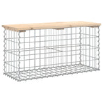 Garden Bench Gabion Design 83x31.5x42 cm Solid Wood Pine