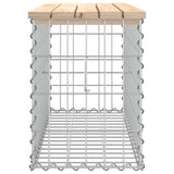 Garden Bench Gabion Design 83x31.5x42 cm Solid Wood Pine - Top-Down View