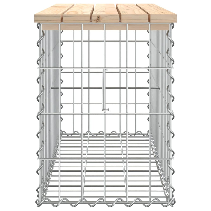 Garden Bench Gabion Design 83x31.5x42 cm Solid Wood Pine