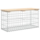Garden Bench Gabion Design 83x31.5x42 cm Solid Wood Pine