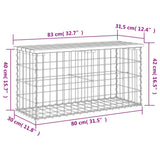 Garden Bench Gabion Design 83x31.5x42 cm Solid Wood Pine