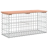Garden Bench Gabion Design 83x31.5x42 cm Solid Wood Douglas
